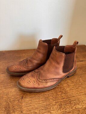 MEN'S FLORSHEIM 11835-257 SIZE 11M SADDLE TAN LEATHER BOOT
